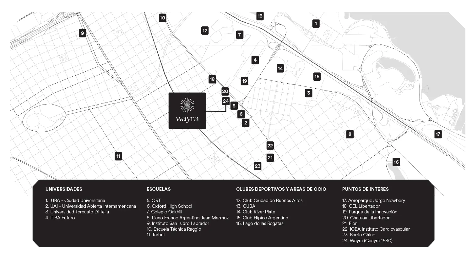 Mapa del barrio de Nuñez